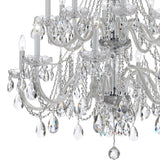 Traditional Crystal Chandelier 37"W x 34"H (16-Light) Polished Chrome