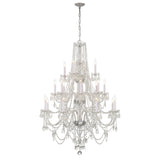Traditional Crystal Chandelier 38"W x 52.5"H (20-Light) Polished Chrome