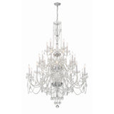 Traditional Crystal Chandelier 45"W x 61"H (25-Light) Polished Chrome