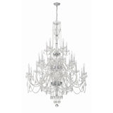 Traditional Crystal Chandelier 45"W x 61"H (25-Light) Polished Chrome