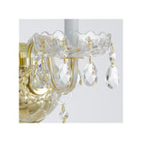 Traditional Crystal Sconce 1 Light Polished Brass