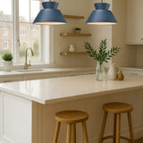 Trapezoid Medium Ceramic Pendant by Justice Design in Kitchen