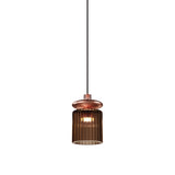 Tread Pendant Light by Vistosi, Finis: Matt Copper, Color: Burned Earth Transparent, ,| Casa Di Luce Lighting
