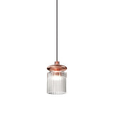 Tread Pendant Light by Vistosi, Finis: Matt Copper, Color: Crystal Transparent, ,| Casa Di Luce Lighting