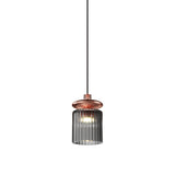 Tread Pendant Light by Vistosi, Finis: Matt Copper, Color: Smoky Transparent, ,| Casa Di Luce Lighting