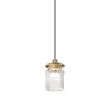 Tread Pendant Light by Vistosi, Finis: Matt Gold, Color: Crystal Transparent, ,| Casa Di Luce Lighting