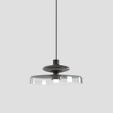 Tread Wide Pendant Light by Vistosi, Finis: Matt Bronze, Color: Crystal Transparent, ,| Casa Di Luce Lighting