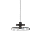 Tread Wide Pendant Light by Vistosi, Finis: Matt Bronze, Color: Crystal Transparent, ,| Casa Di Luce Lighting