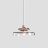 Tread Wide Pendant Light by Vistosi, Finis: Matt Copper, Color: Crystal Transparent, ,| Casa Di Luce Lighting