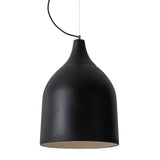 Trento Ceramic Pendant Light by Geo Contemporary in Black ceramic with a black cord