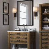 Trenton 1 Light Sconce Aged Brass Black Forged By Crystorama Lifestyle View