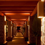 Triton Ceramic Wall Light by Geo Contemporary installed in a styled interior - lifestyle view 1