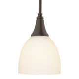 Trumpet Mini Pendant in Bronze, Opal Glass by Hubbardton Forge