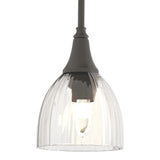 Trumpet Mini Pendant in Dark Smoke, Water Glass by Hubbardton Forge