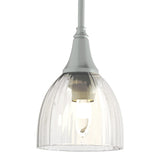 Trumpet Mini Pendant in Vintage Platinum, Water Glass by Hubbardton Forge