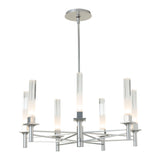 Truss 7-Arm Round Chandelier, shown in Sterling, by Hubbardton Forge