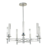 Truss 7-Arm Round Chandelier, shown in Sterling, by Hubbardton Forge
