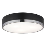Trydor Ceiling Mount 16 Inch Black & Chrome