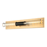 Tubo Wall Sconce 24 Inch Matte Black + Aged Gold Brass