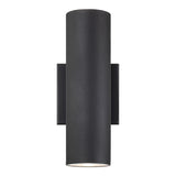 Tubular Outdoor Wall Light 10 Inch Matte Black