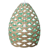 Tui Pendant Light Large Bamboo Aqua By David Trubridge