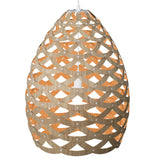 Tui Pendant Light Large Bamboo Orange By David Trubridge