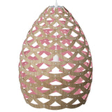 Tui Pendant Light Large Bamboo Pink By David Trubridge