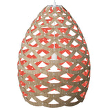 Tui Pendant Light Large Bamboo Red By David Trubridge