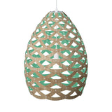 Tui Pendant Light Medium Bamboo Aqua By David Trubridge