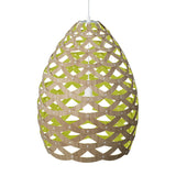 Tui Pendant Light Medium Bamboo Lime By David Trubridge