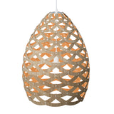 Tui Pendant Light Medium Bamboo Orange By David Trubridge