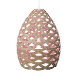 Tui Pendant Light Medium Bamboo Pink By David Trubridge