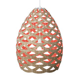 Tui Pendant Light Medium Bamboo Red By David Trubridge