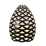 Tui Pendant Light Medium Black Bamboo By David Trubridge