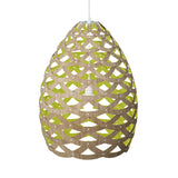 Tui Pendant Light Small Bamboo Lime By David Trubridge