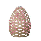 Tui Pendant Light Small Bamboo Pink By David Trubridge