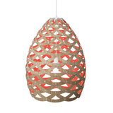 Tui Pendant Light Small Bamboo Red By David Trubridge