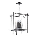 Tura Chandelier Large, shown in Oil Rubbed Bronze, by Hubbardton Forge