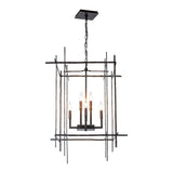 Tura Chandelier Large, shown in Oil Rubbed Bronze, by Hubbardton Forge
