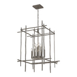 Tura Chandelier Large in Dark Smoke by Hubbardton Forge
