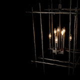 Tura Chandelier Large detail in Oil Rubbed Bronze, by Hubbardton Forge