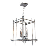 Tura Chandelier Medium, shown in Sterling, by Hubbardton Forge