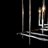 Tura Chandelier Medium detail in Sterling, by Hubbardton Forge