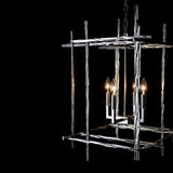 Tura Chandelier Medium detail in Sterling, by Hubbardton Forge