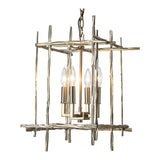 Tura Chandelier Small, shown in Modern Brass, by Hubbardton Forge