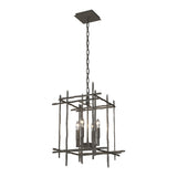 Tura Chandelier Small in Dark Smoke by Hubbardton Forge