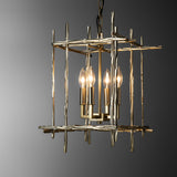 Tura Chandelier Small detail in Modern Brass, by Hubbardton Forge