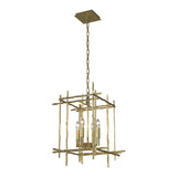 Tura Chandelier Small in Modern Brass by Hubbardton Forge