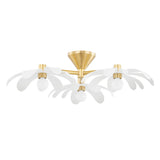 Twiggy Semi Flush - Aged Brass