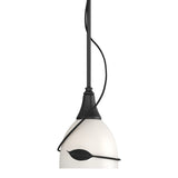 Twining Leaf Mini Pendant in Black by Hubbardton Forge